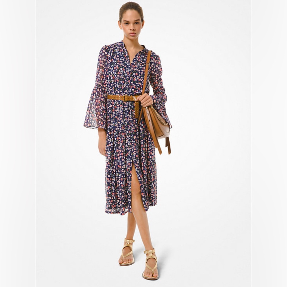 (#186) MICHAEL MICHAEL KORS Floral Georgette Dress